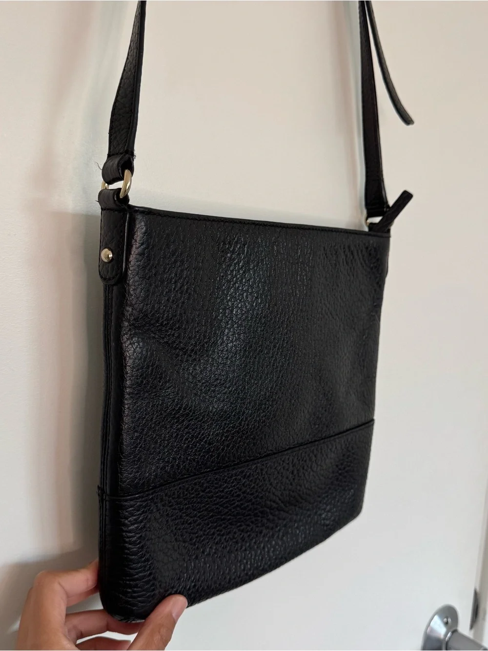 Kate Spade Black Leather Crossbody Bag Strap Southport Avenue Cora Minimalist